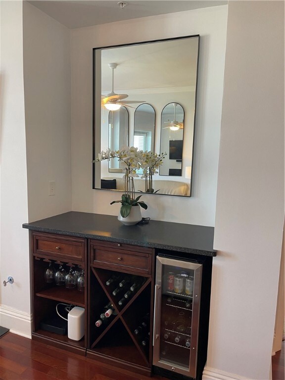 Custom bar and beverage refrigerator