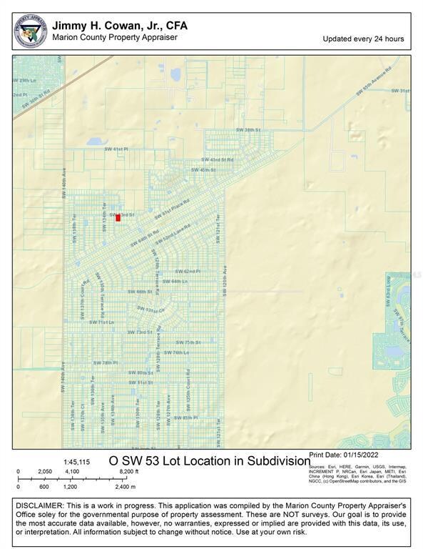 Location in Subdivision