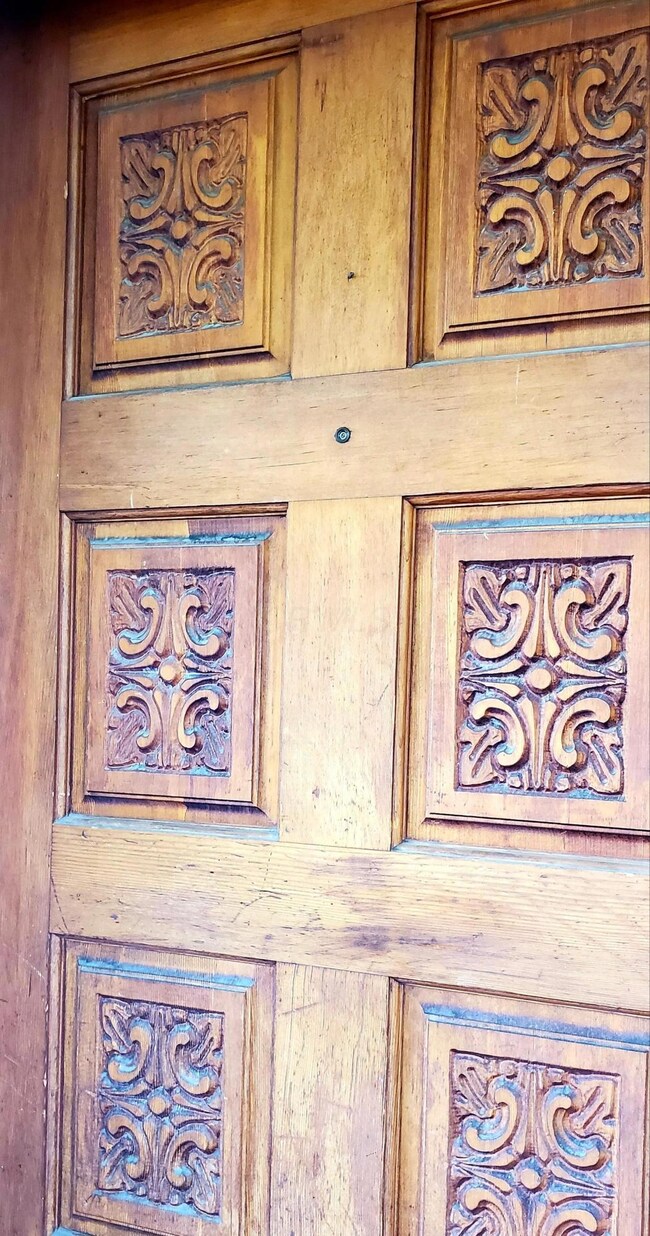 The front door details