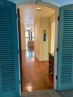 front door looking into the hallway and beautiful