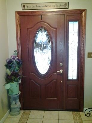 Beautiful new leaded glass front door