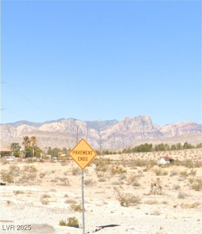 Mountain view with a desert landscape and rural landscape