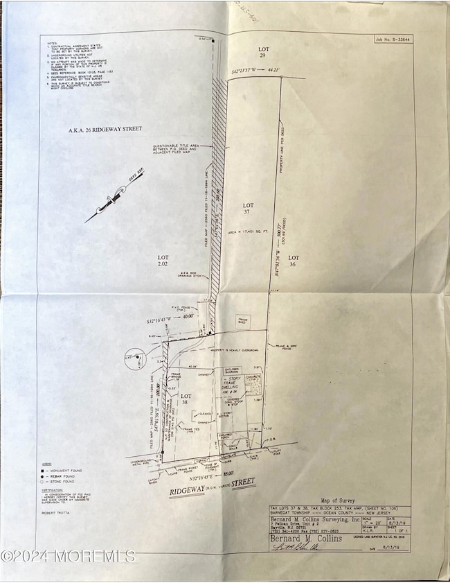 26 Ridgeway St Barnegat land survey