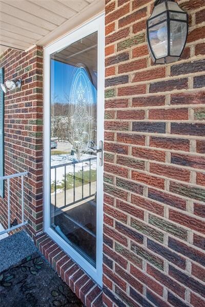 Beautiful oval stain glass front door.