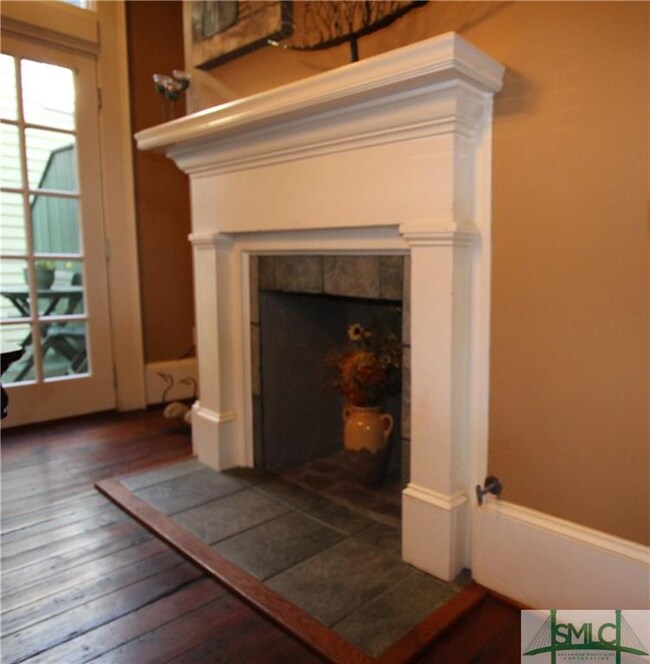 One of four gas-fitted fireplaces . . .
