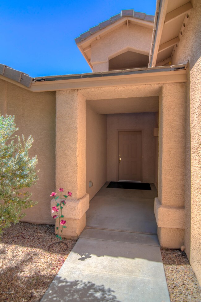 Extended covered front entrance