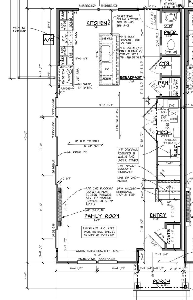 main floor Unit A