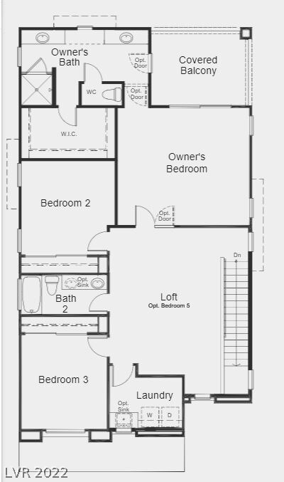 Structural options include: Double doors to primar