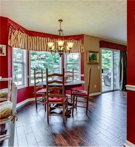 Breakfast nook for meals with a view....