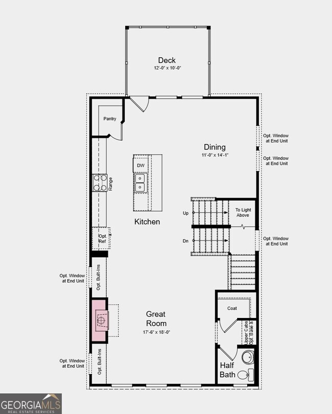 Main Level Floor Plan -Additional highlights include: fireplace in the great room