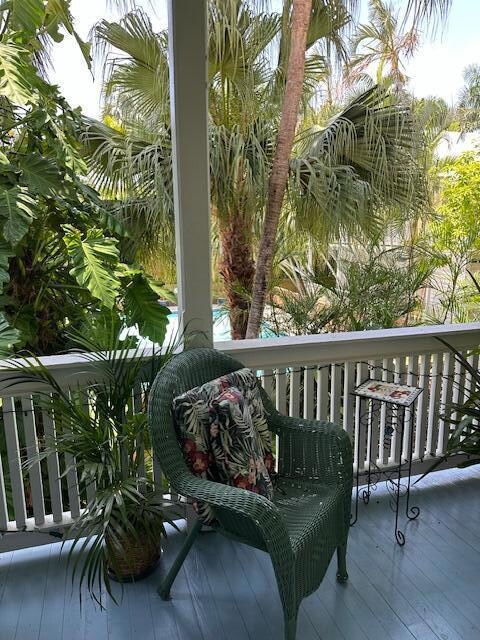 Balcony off Livingroom facing the pool