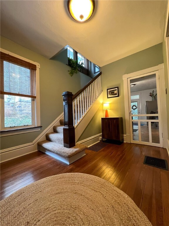 Entry way.  Beautiful Hardwood Flooring