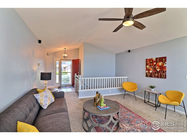 Front entry and stairway to finished basement