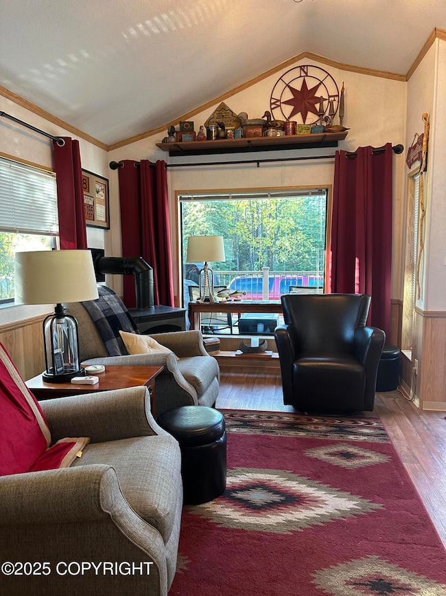 Vaulted ceiling living room