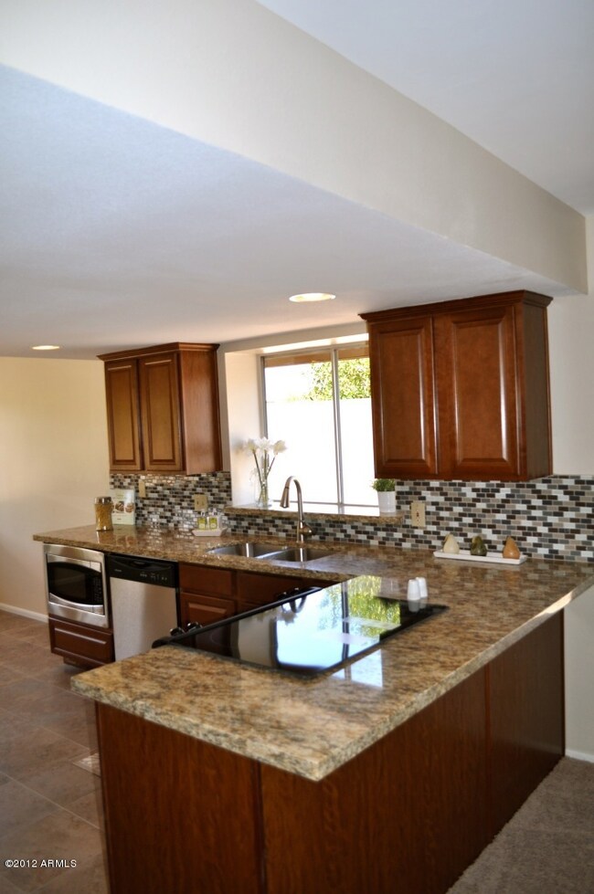 New cabinets and granite.