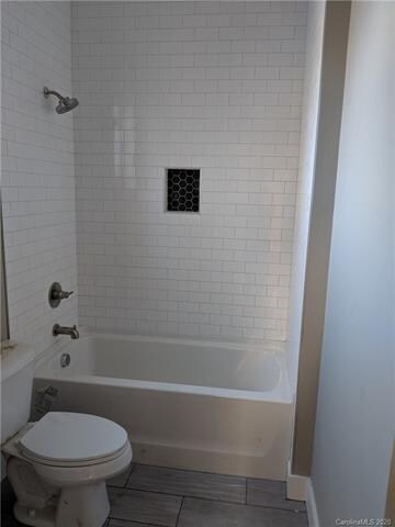 spare bath, subway tile