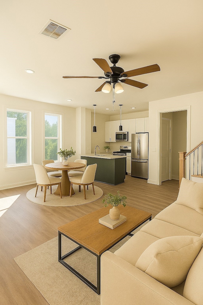 The open layout and natural light make it easy to customize and create a space that fits your lifestyle.