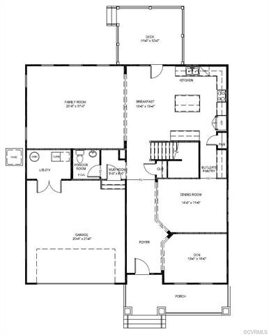 First level of the Savannah Floor Plan by Eagle Co