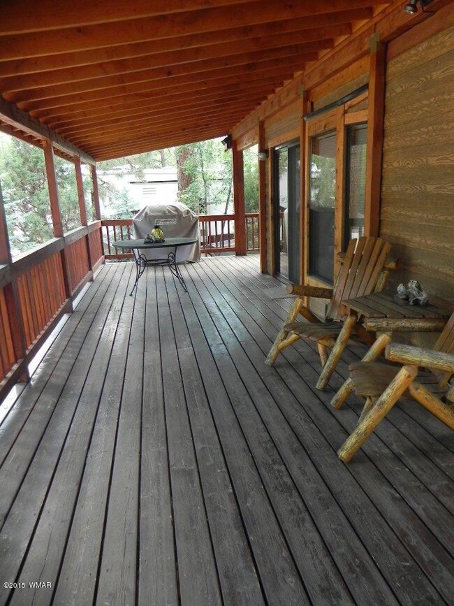 Wrap around covered deck