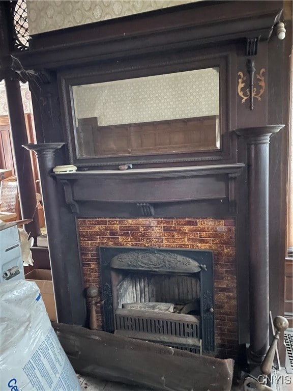 Dining room fireplace