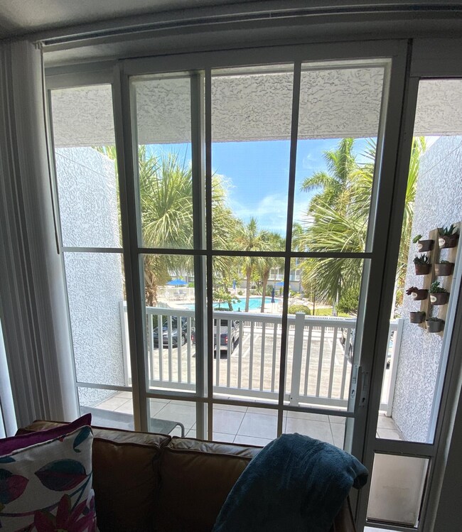 Balcony overlookingpool