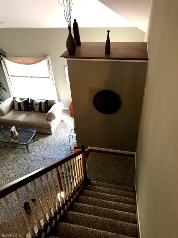 Love this view from the loft to the Great Room!