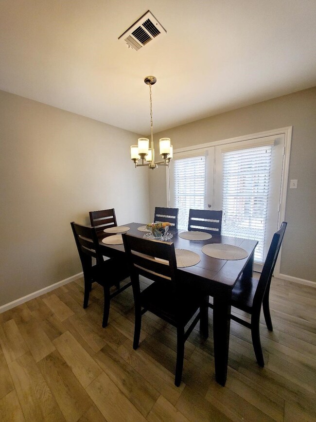 Dining with french doors