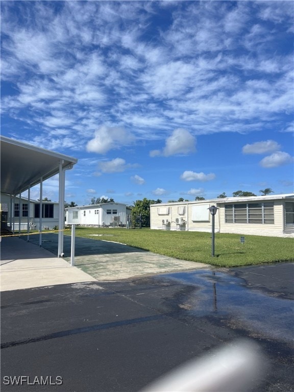 View of lot and driveway