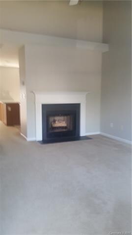 Living room with gas log fireplace