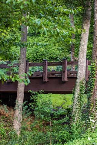A bridge in Town Mountain Preserve.