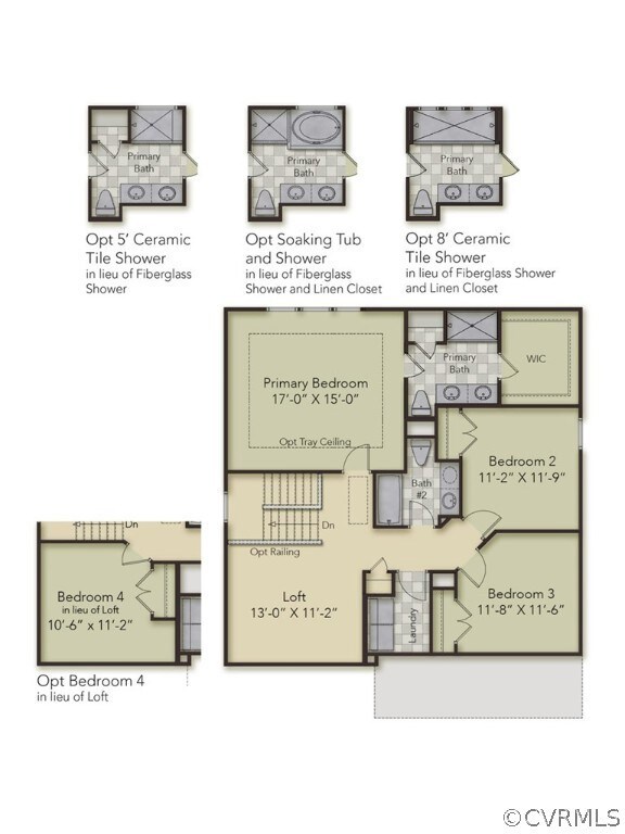 SECOND FLOOR - This home includes the 5' ceramic t