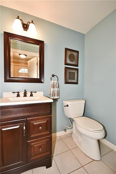 First floor powder room.