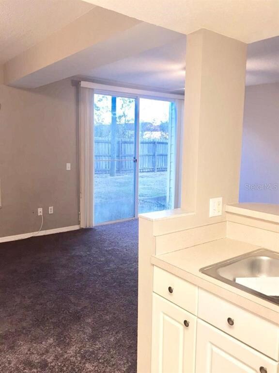 Kitchen out to living room