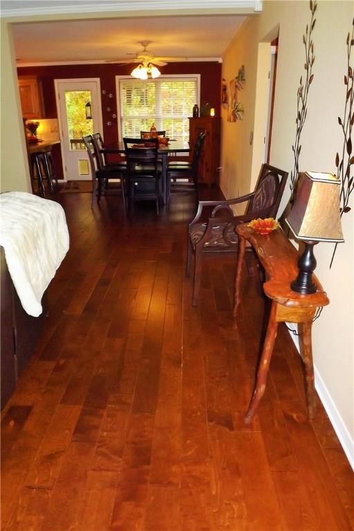 New wood floors set the warm feeling of home.