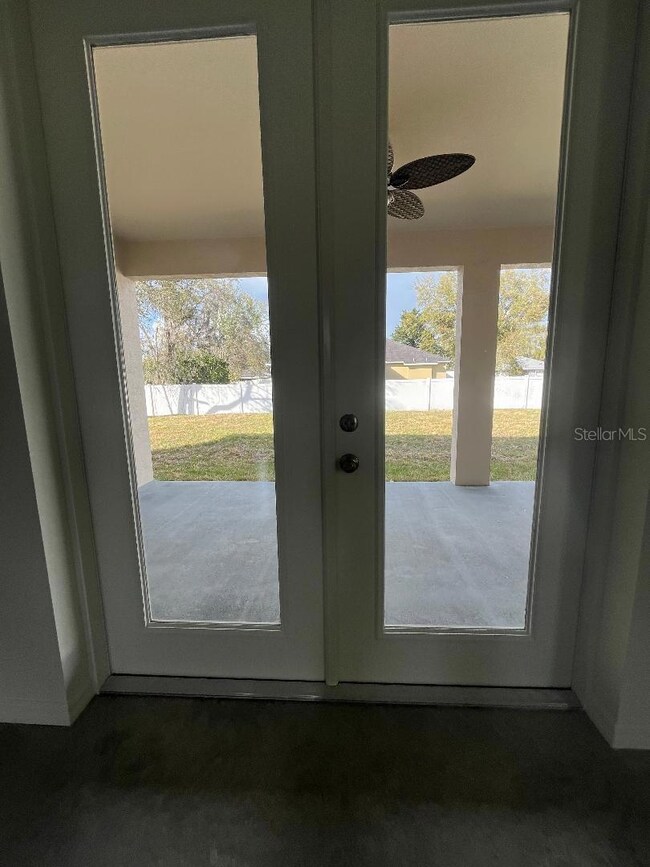 8-ft French doors going to back porch