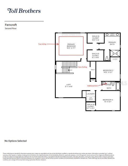 Second floor layout with upgrades