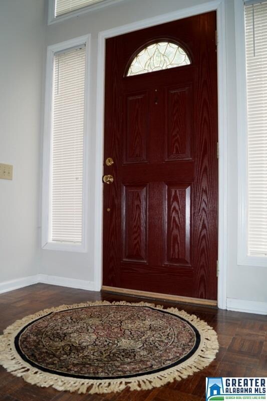 Light and inviting two-story foyer