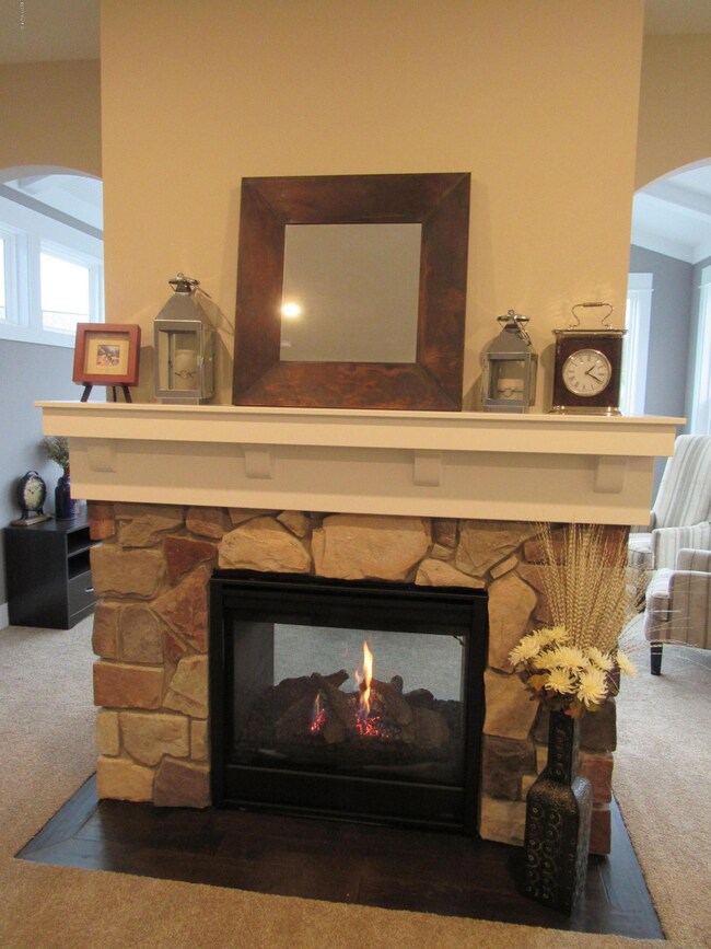 2 sided gas log fireplace