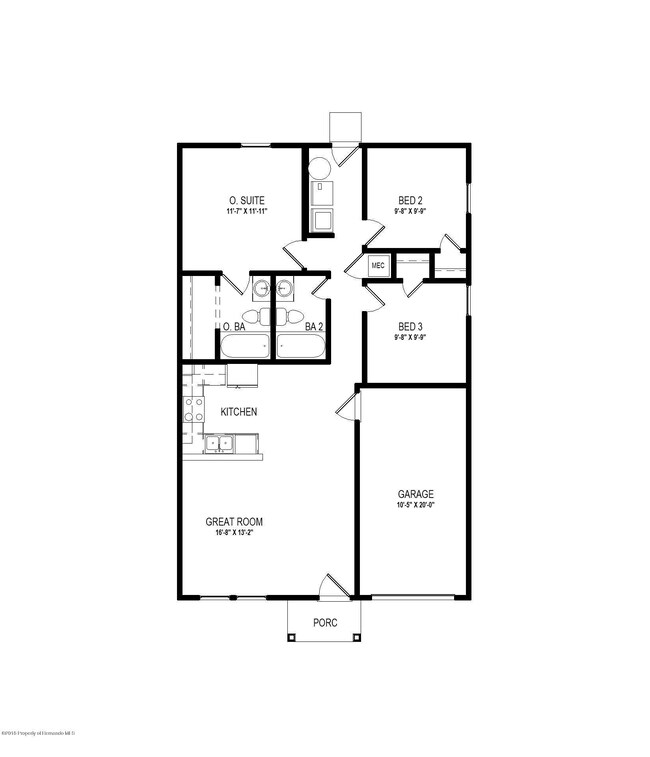 1001 1-Car - Floor Plan - BROCHURE - GRP