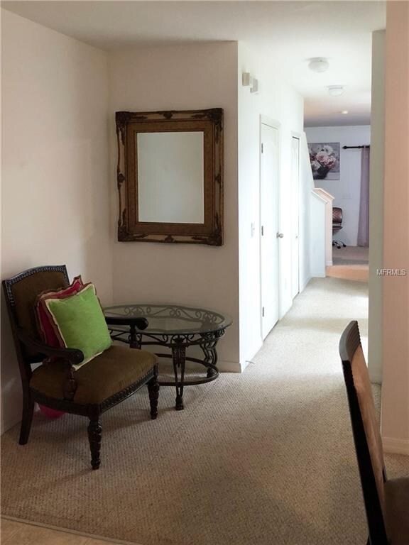 Entry and dining with hall leading to the kitchen,