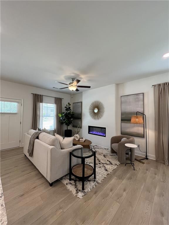 This unit does NOT have an electric fireplace (stock photos)