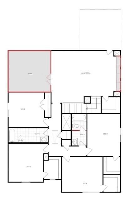 2 Bedroom Downstairs, Game room, modern enclosed M