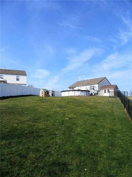 Wonderful large back yard completely fenced in for