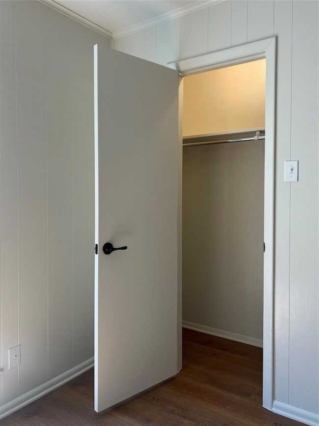 Living area has a coat closet.