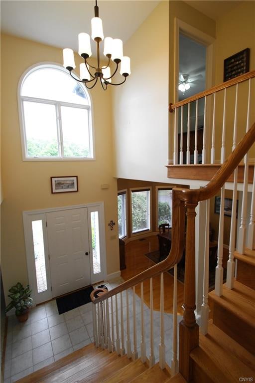 An elegant, yet modern entryway.
