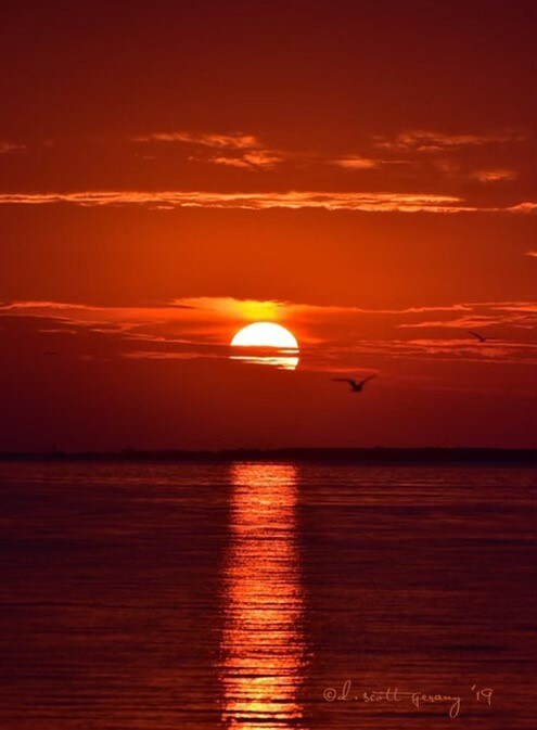 Enjoy the gorgeous sunsets off Galveston Bay.