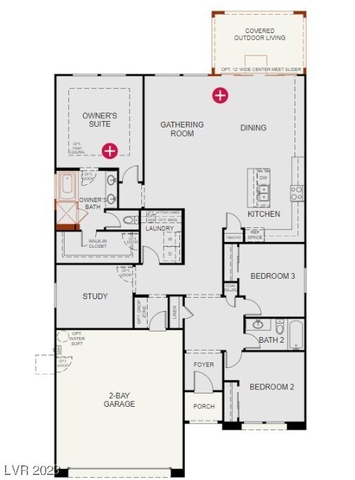 Structural options include: tub and shower in owner's bath, shower in bath 2, paver patio, 8’ entry and interior doors, and covered patio.