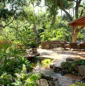 Water Fall & Pond with Seating Area