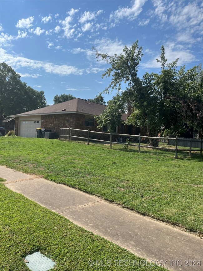 Side walk on East side and North side of house.
