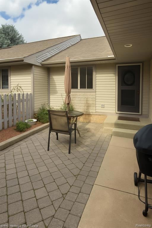 View of patio / terrace with a grill